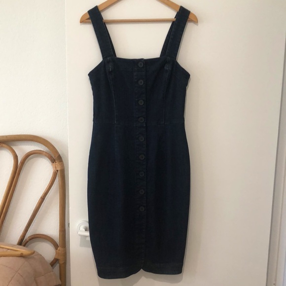 Country Road denim button front dress - Picture 3 of 11